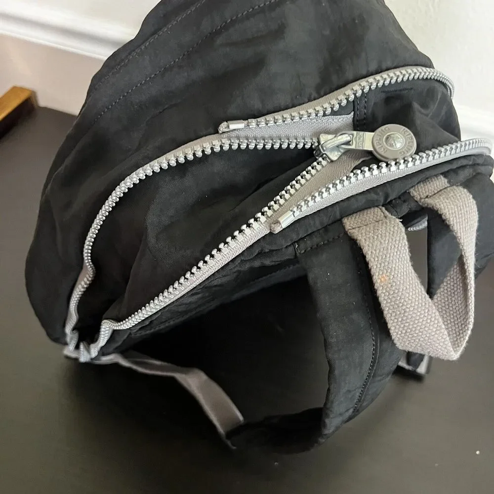 Kipling Hiker Expandable Backpack -Black Mint‎ Trim